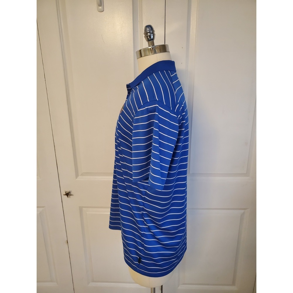 Florida Gators Air Jordan On Field Polo Mens XL Dri Fit Blue Striped Team Issued - Picture 2 of 7